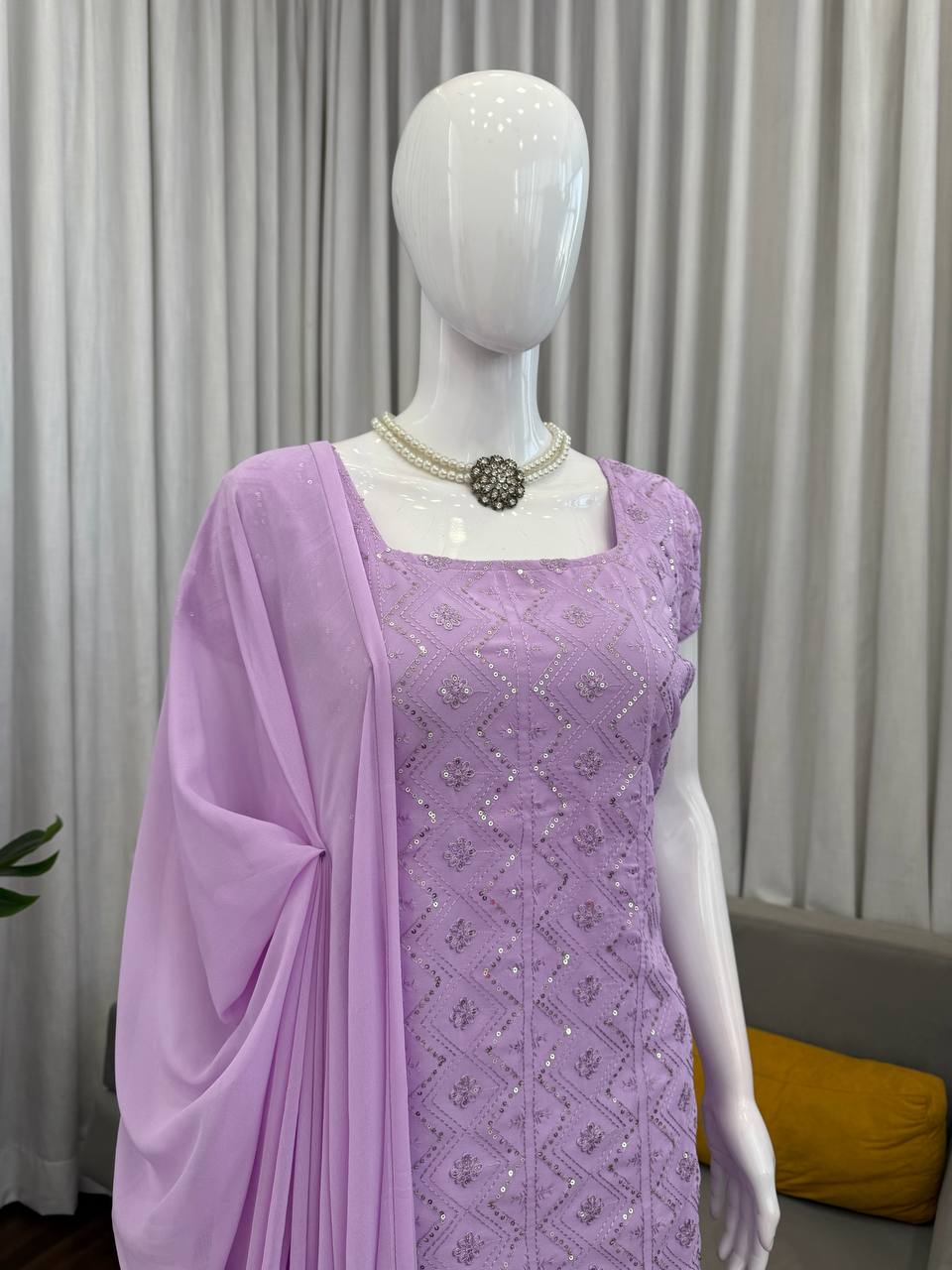 Lavender Kareena 90s Iconic Suit Set