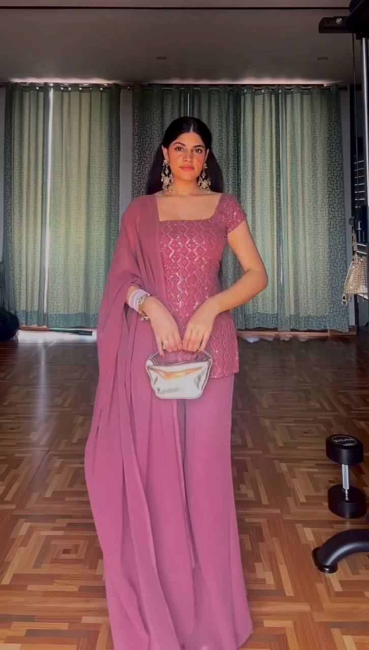 Rose Pink Kareena 90s Iconic Suit Set