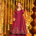 Rani Pink Crepe Silk Embroidered Anarkali Palazzo Set