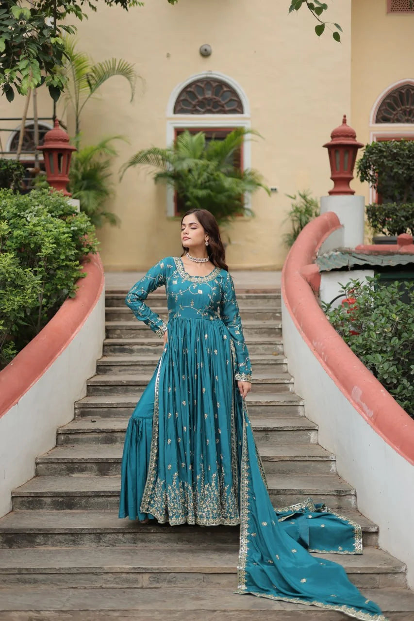olive green chinon sharara suit for women full view