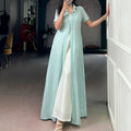 Mint green 3-piece indo western co-ord set full length with palazzo pant