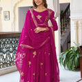 Rani Pink Embroidered Gown Set