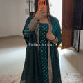 Emerald Green Embroidered Kurta Pant Set