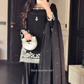 Black Natural Crepe Palazzo Suit Set