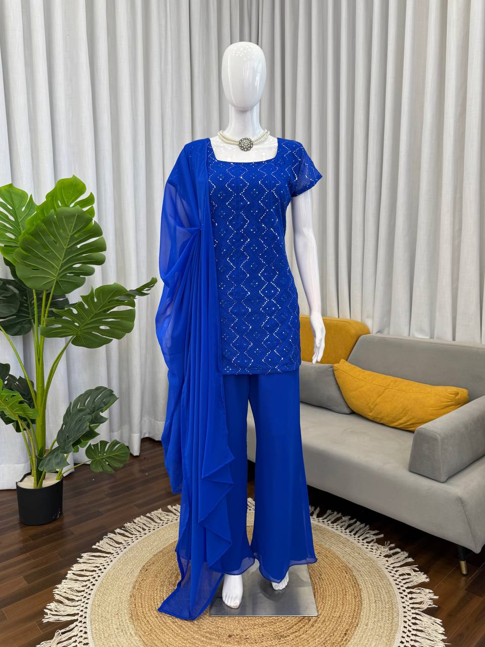 Royal Blue Kareena 90s Iconic Suit Set