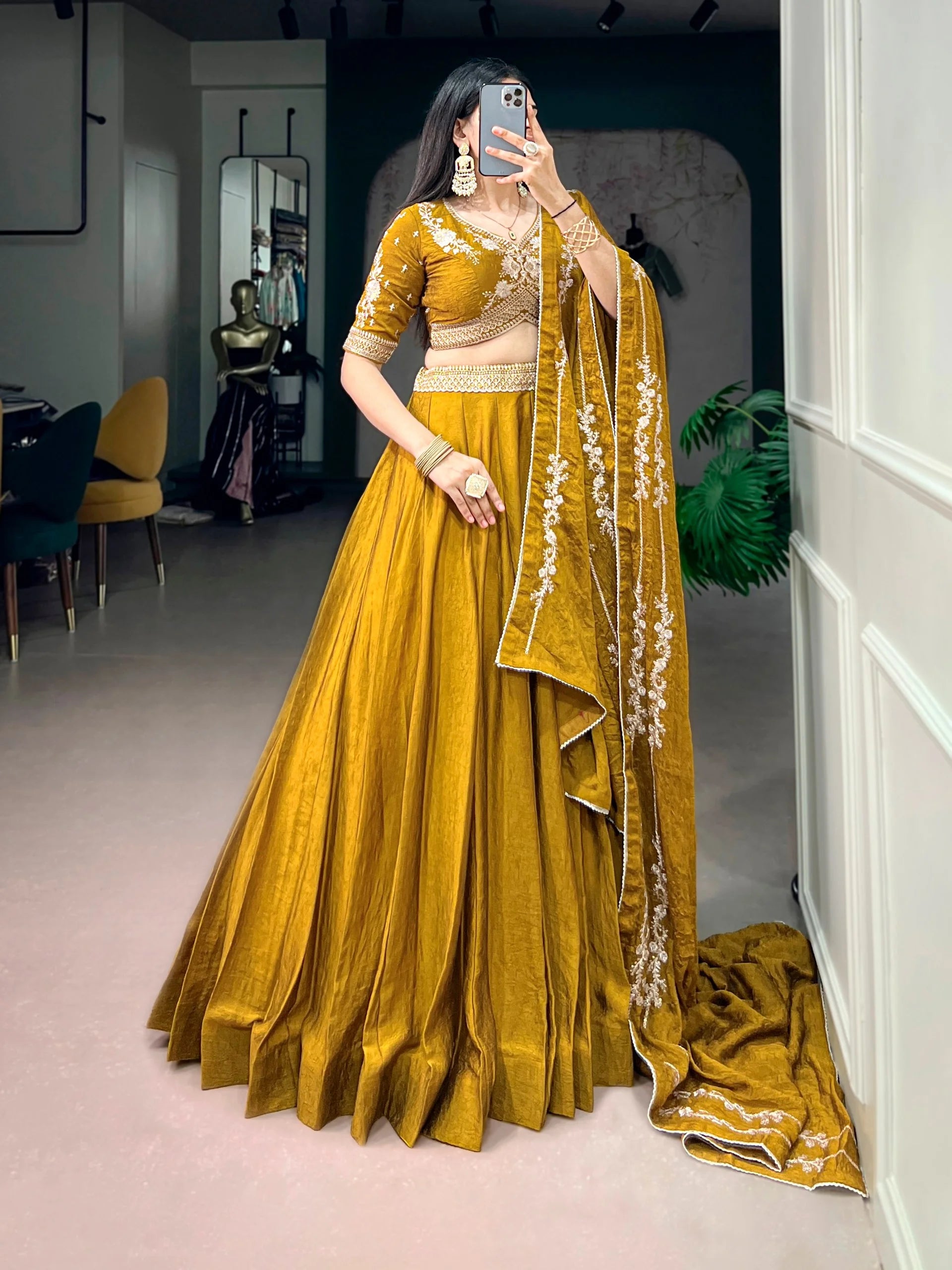 Rangoli Crush lehenga choli maroon full view wedding celebration Chicorawear